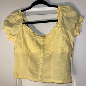 Yellow Forever 21 Crop